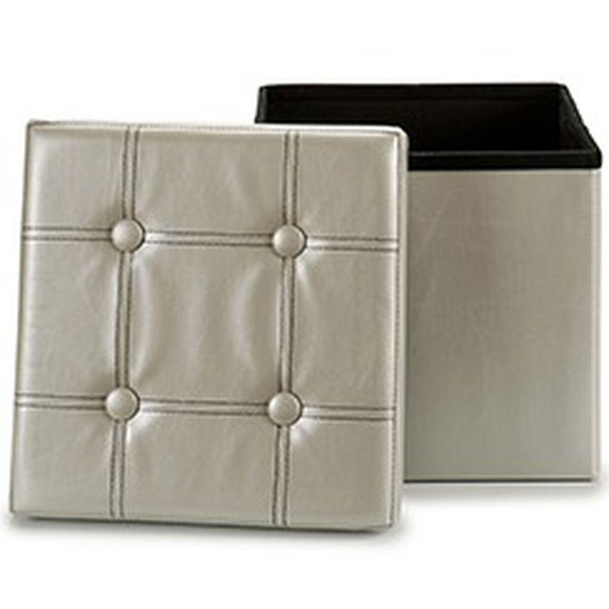 Puff Plateado 31 x 31 x 31 cm (6 Unidades)