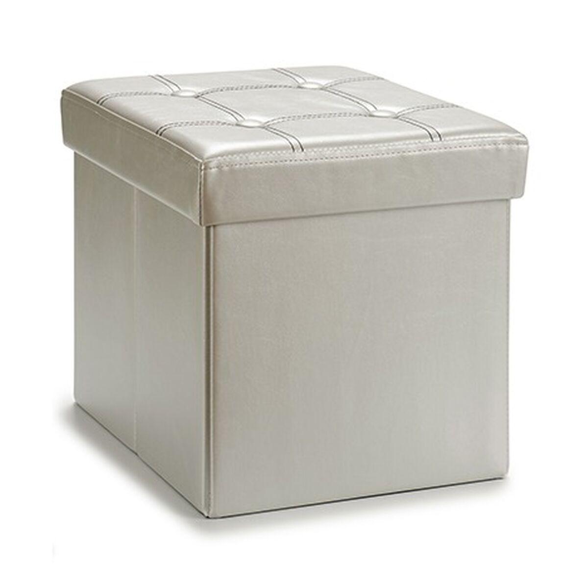 Puff Plateado 31 x 31 x 31 cm (6 Unidades)
