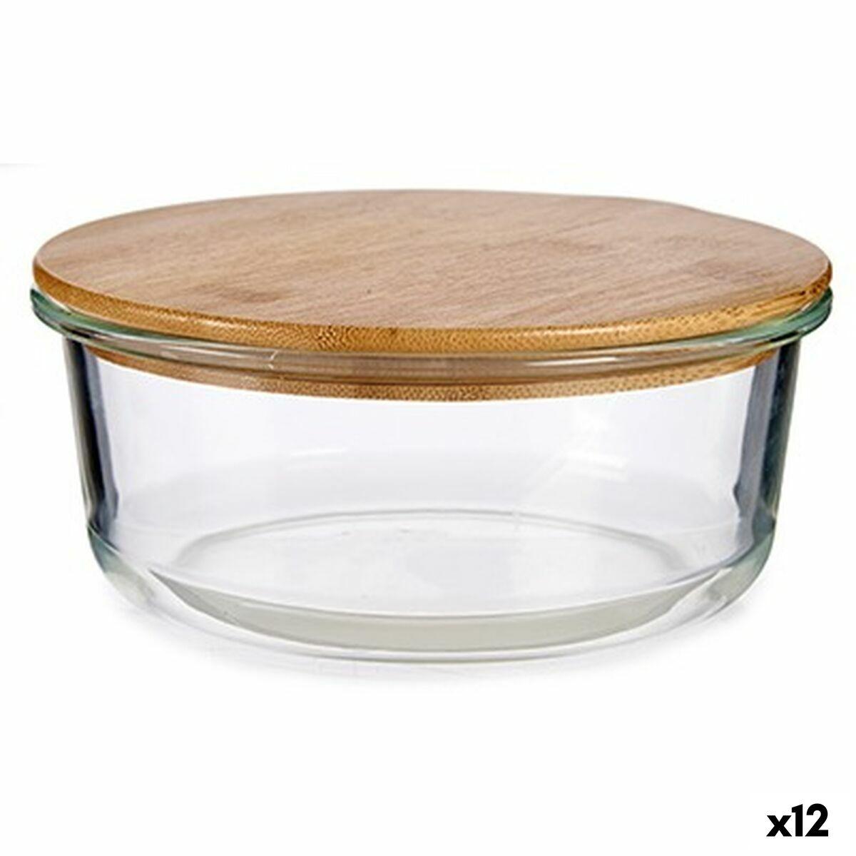 Fiambrera Redonda con Tapa Vivalto LHB-HR-950F Bambú 17 x 7 x 17 cm (12 Unidades)