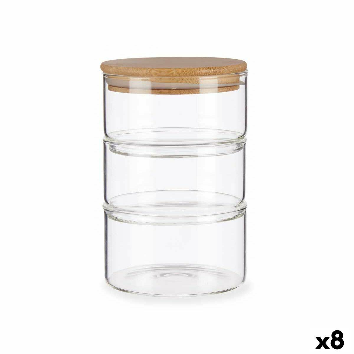 Set de Recipientes de Cocina Herméticos Apilables Vivalto CW-SZ24-3/BHA2 Transparente 1,2 L (8 Unidades)