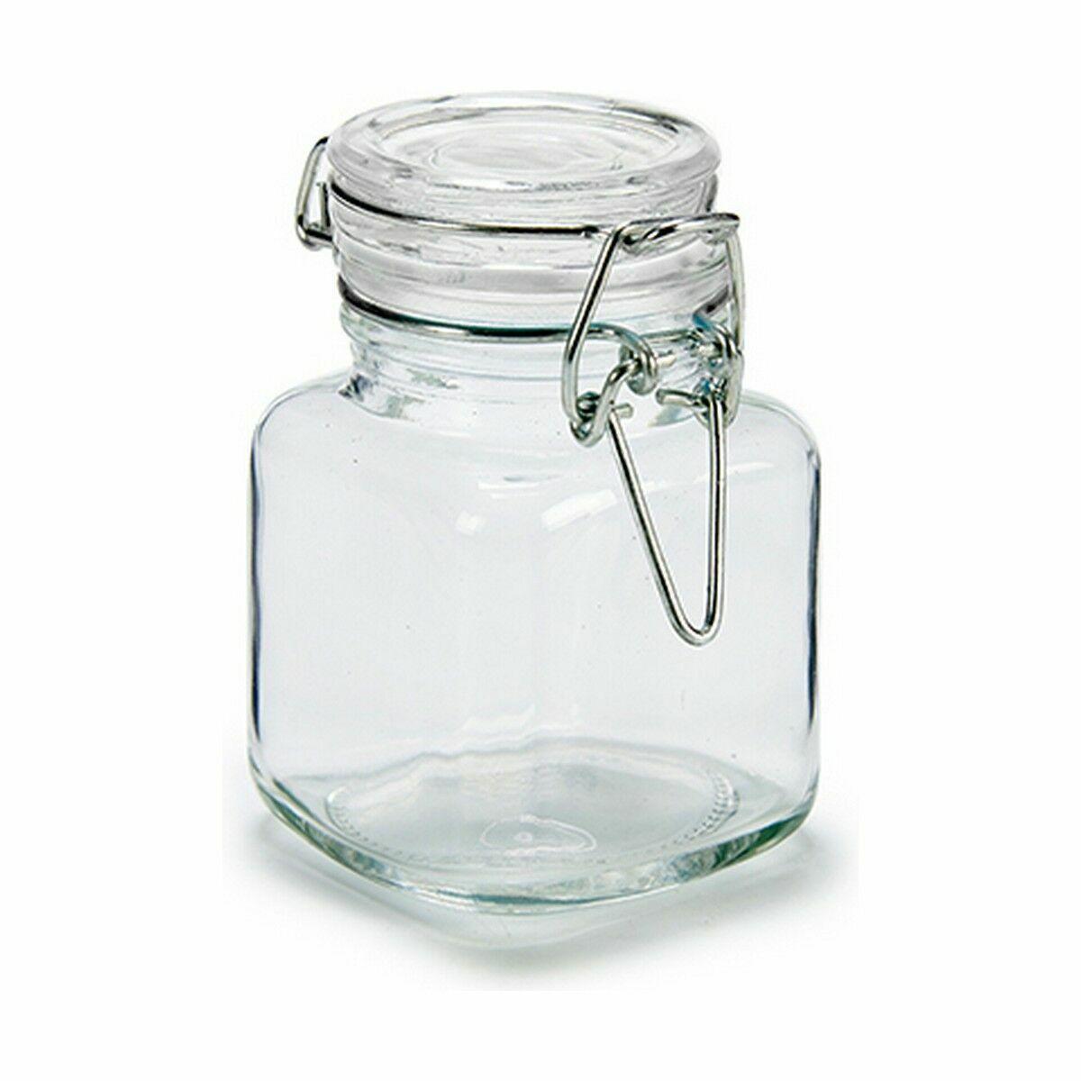 Set de Botes Cierre hermético Transparente Goma Metal 90 ml (12 Unidades)