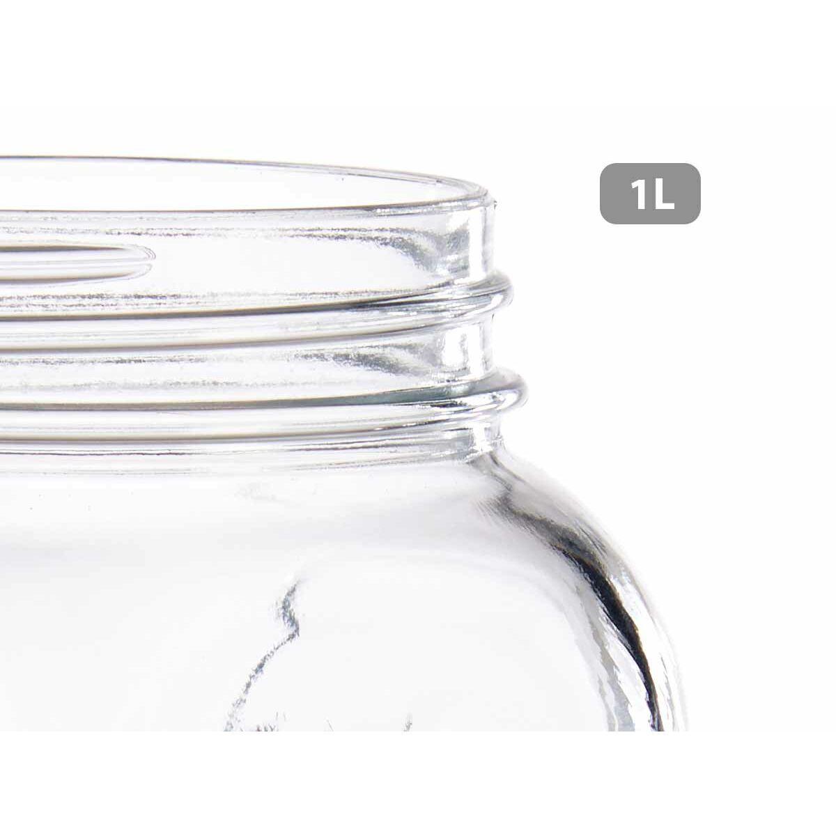 Tarro Pasabahce Homemade Transparente Dorado 1 L (12 Unidades)