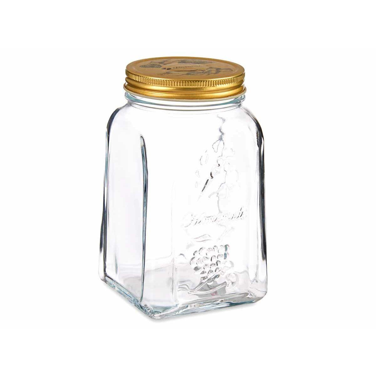 Tarro Pasabahce Homemade Transparente Dorado 1 L (12 Unidades)
