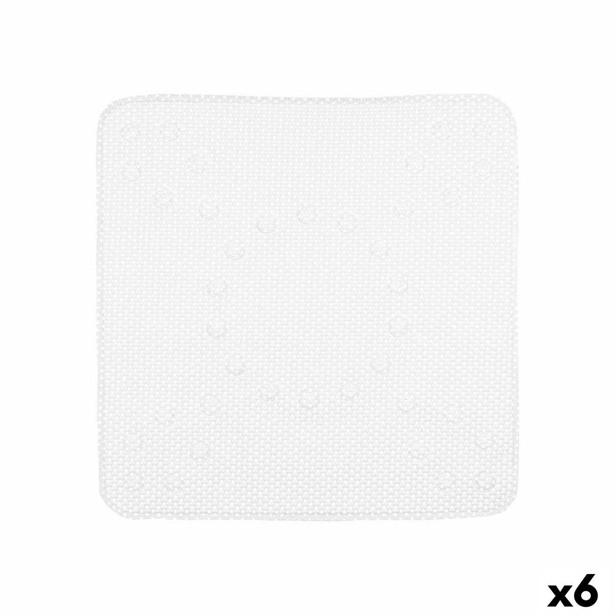 Alfombrilla Antideslizante para Ducha Berilo BM814-5353 - 320 Blanco PVC 53 x 52,5 x 1 cm (6 Unidades)