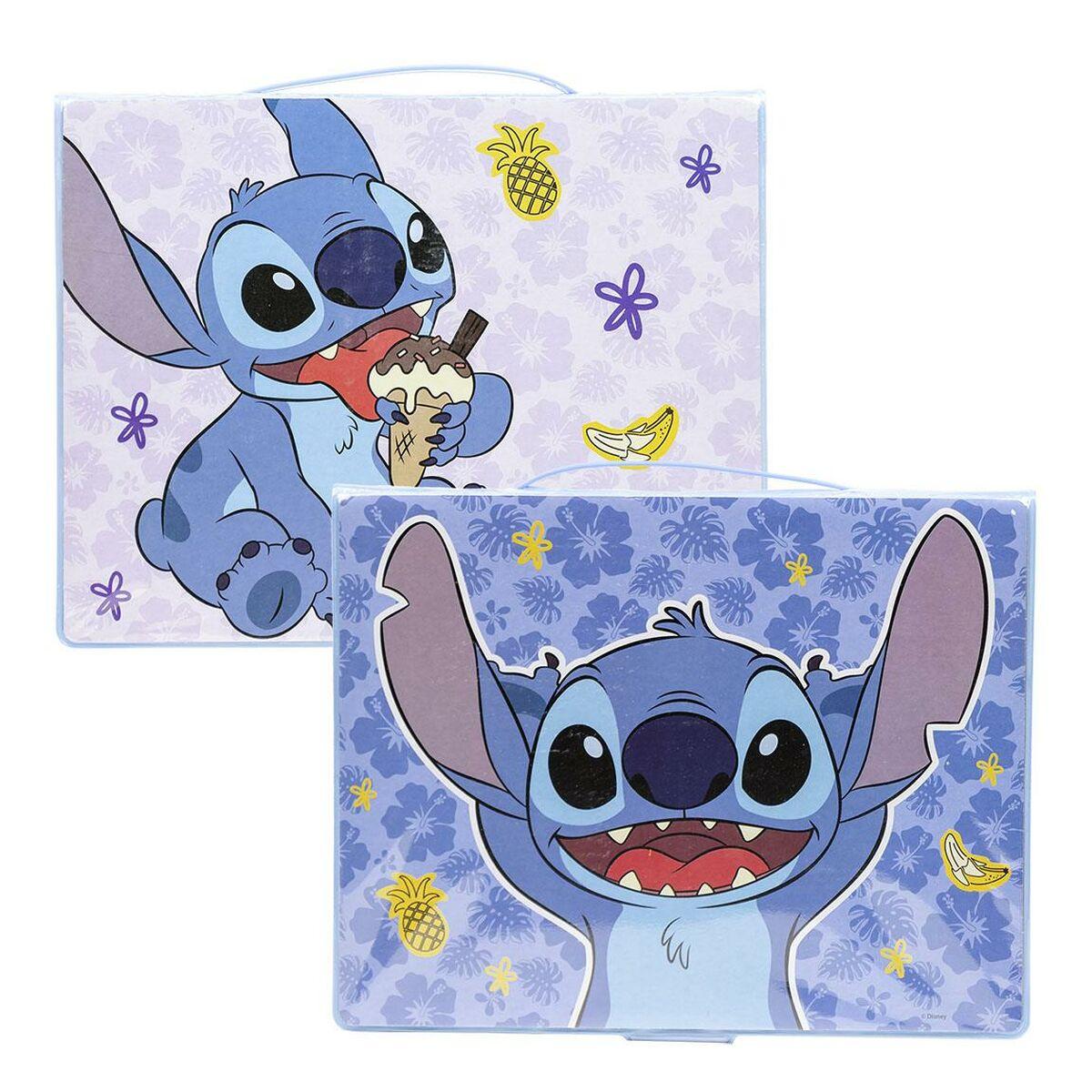 Set de Papelería Stitch Maletín Azul claro