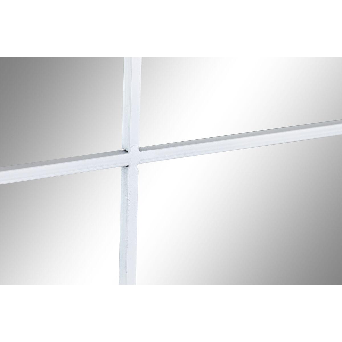 Espejo de pared DKD Home Decor Blanco Cristal Hierro Espejo Ventana 90 x 1 x 150 cm