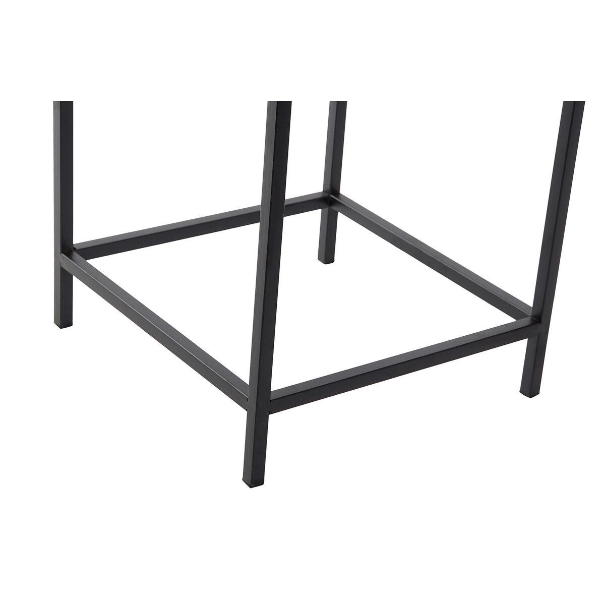 Mesa auxiliar DKD Home Decor Marrón Negro Metal Cristal Madera MDF 30 x 30 x 65 cm