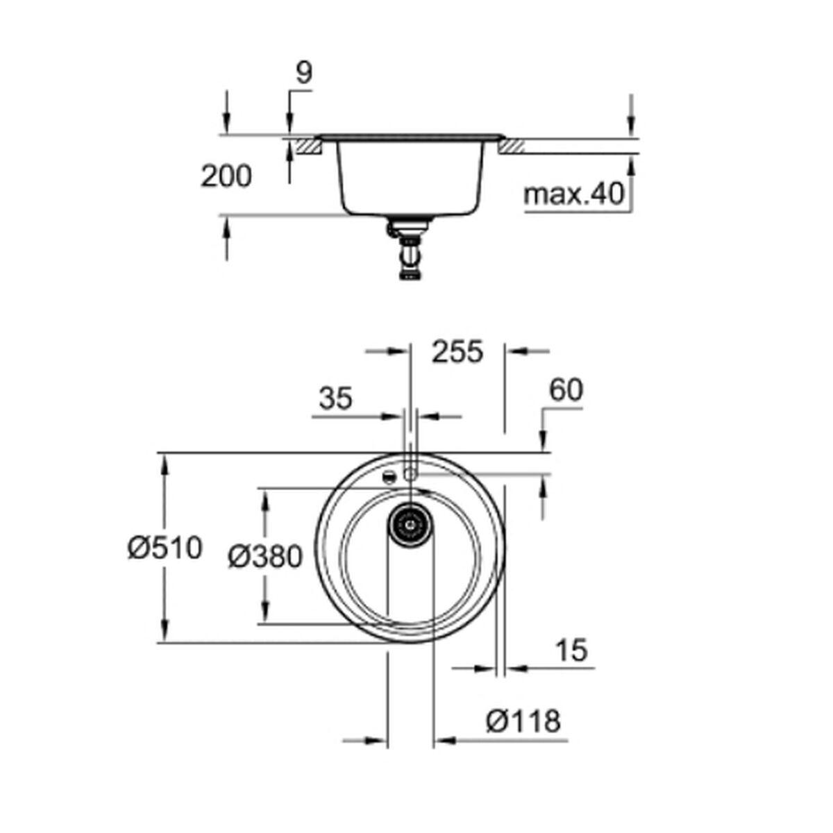 Grohe Fregadero de Un Seno Grohe K200