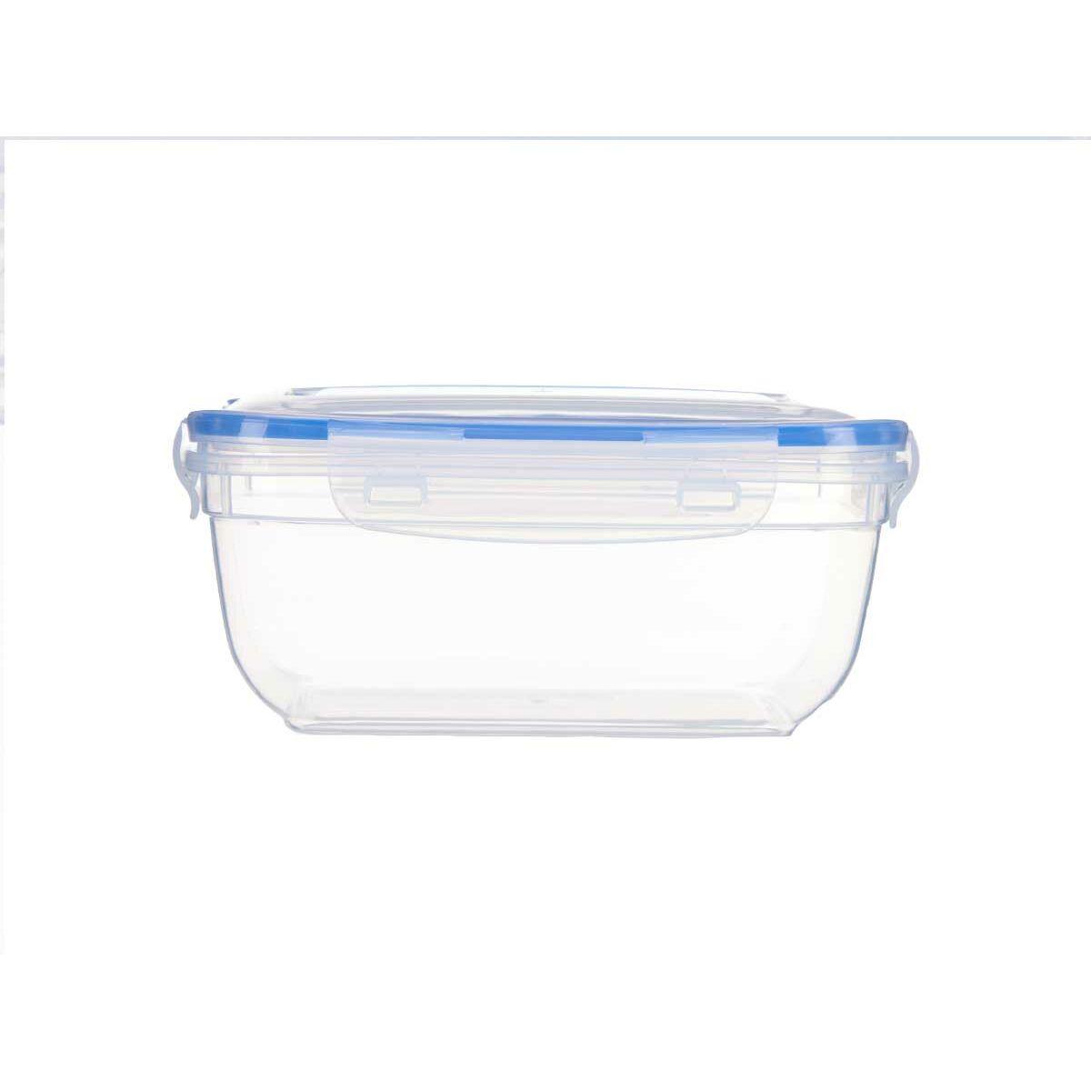 Fiambrera Hermética Leknes 30113 Transparente Polipropileno Cuadrada 1,4 L 14,5 x 8,5 x 20 cm (12 Unidades)