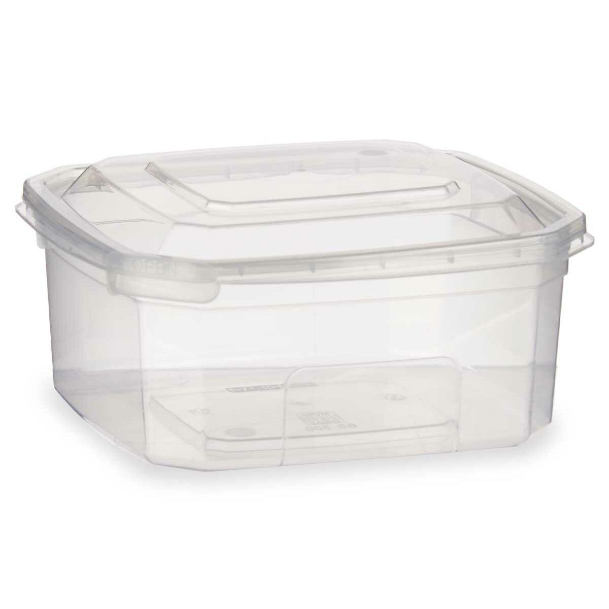 Fiambrera Rectangular con Tapa Leknes BS500ROI Transparente Polipropileno 500 ml 12,3 x 6 x 13 cm (24 Unidades)