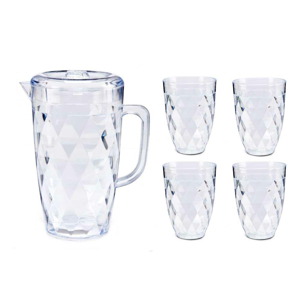 Jarra Leknes CK63946-2-T Transparente Poliestireno Set (12 Unidades)