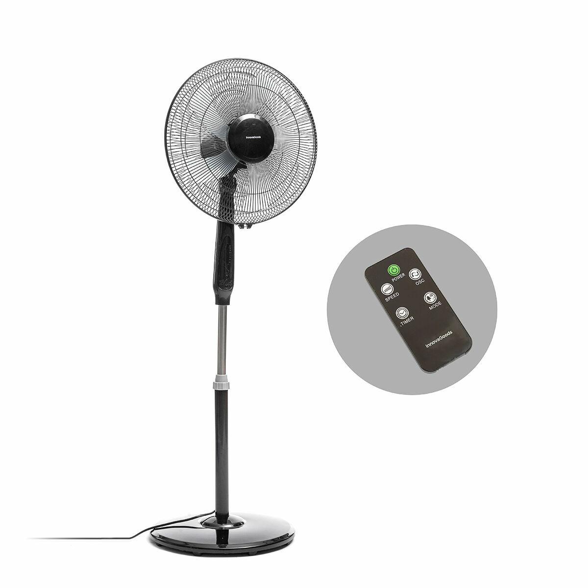 Ventilador de Pie con Mando a Distancia InnovaGoods Negro 45 W (Reacondicionado C)