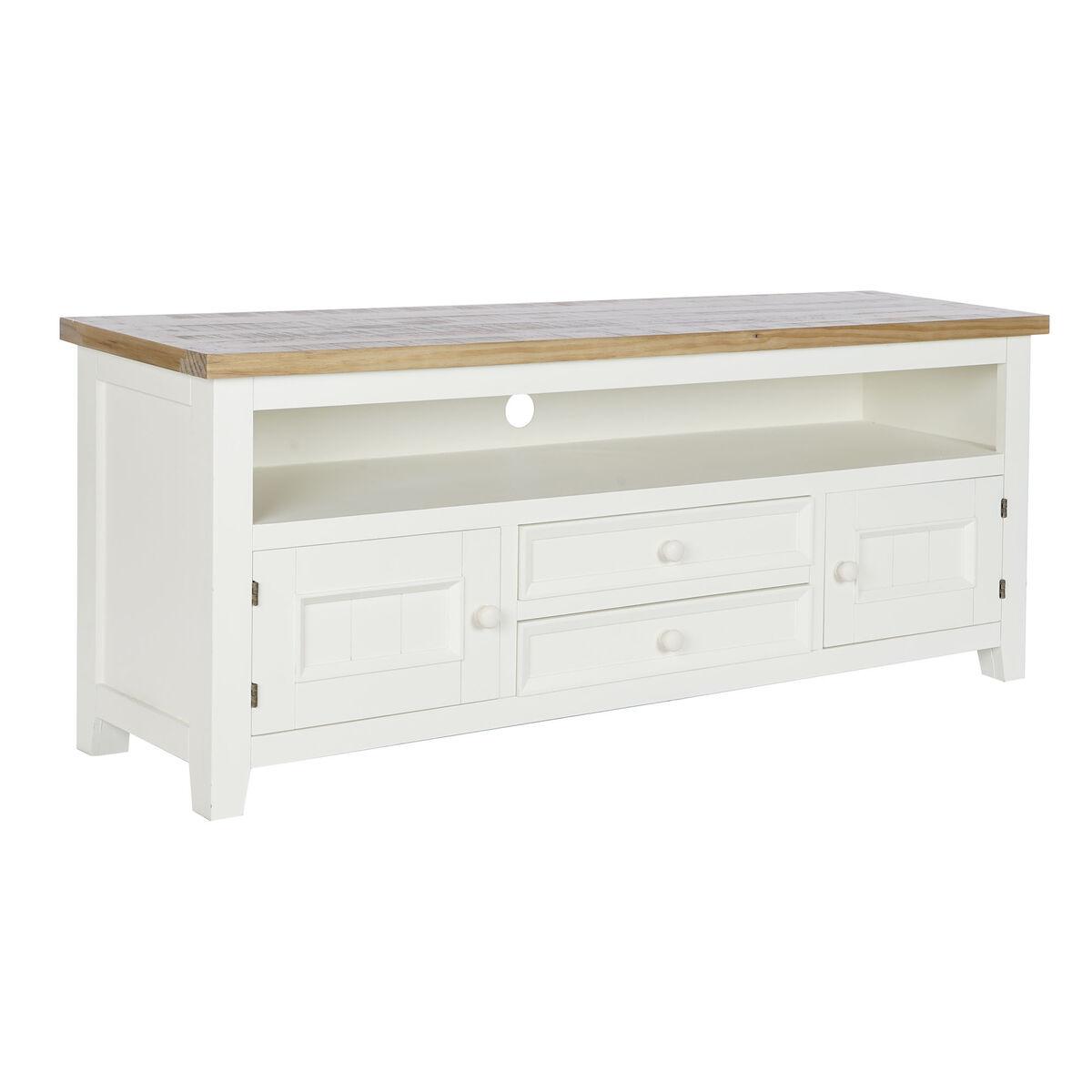 Mueble de TV DKD Home Decor Beige Natural Madera de Paulonia 134,5 x 35 x 55 cm