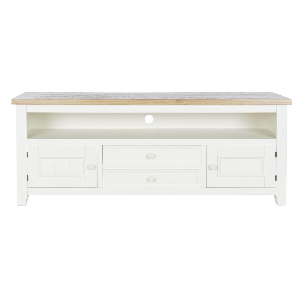 Mueble de TV DKD Home Decor Beige Natural Madera de Paulonia 134,5 x 35 x 55 cm