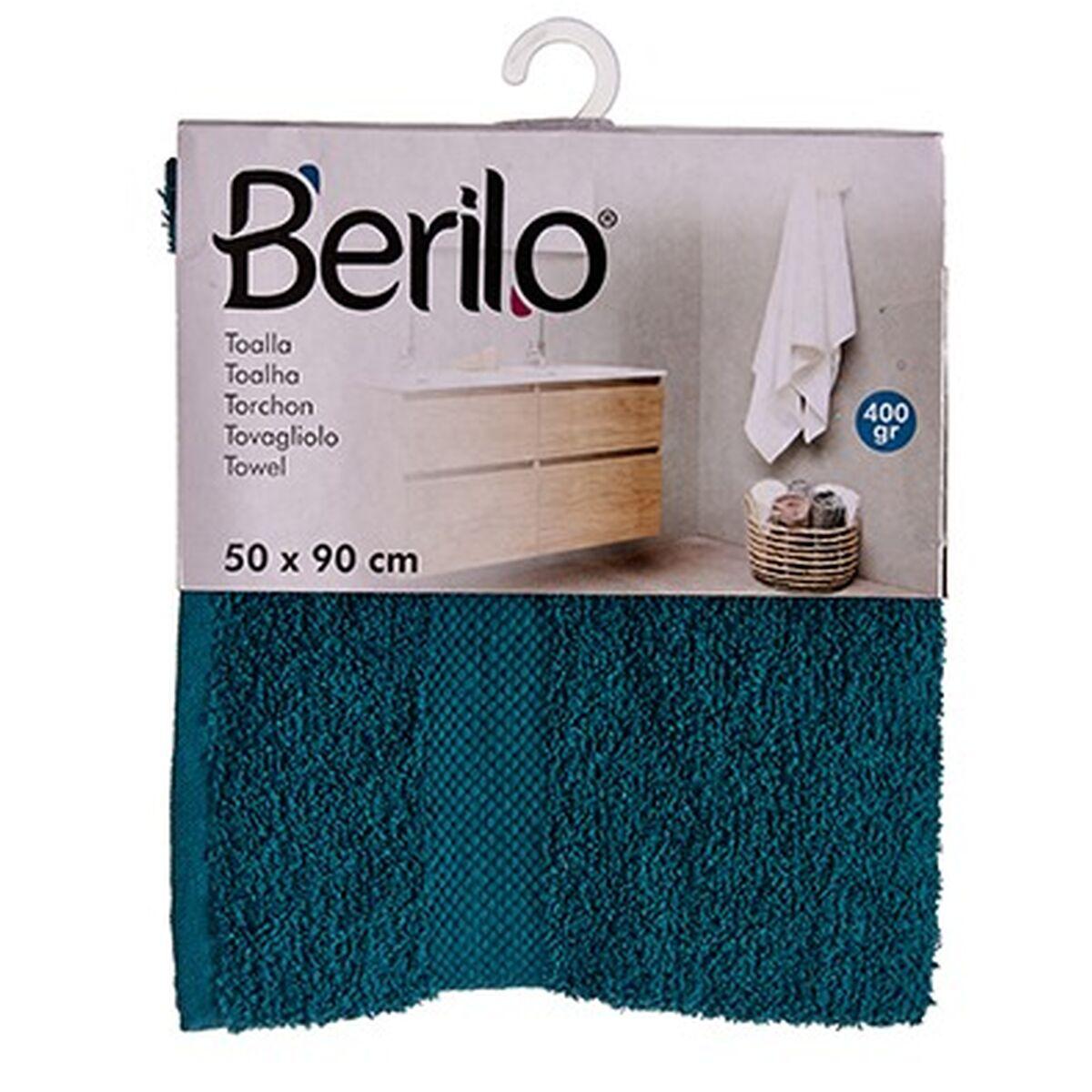 Toalla de baño Berilo 89673 Azul 80 % algodón 20 % Poliéster 50 x 90 cm (6 Unidades)