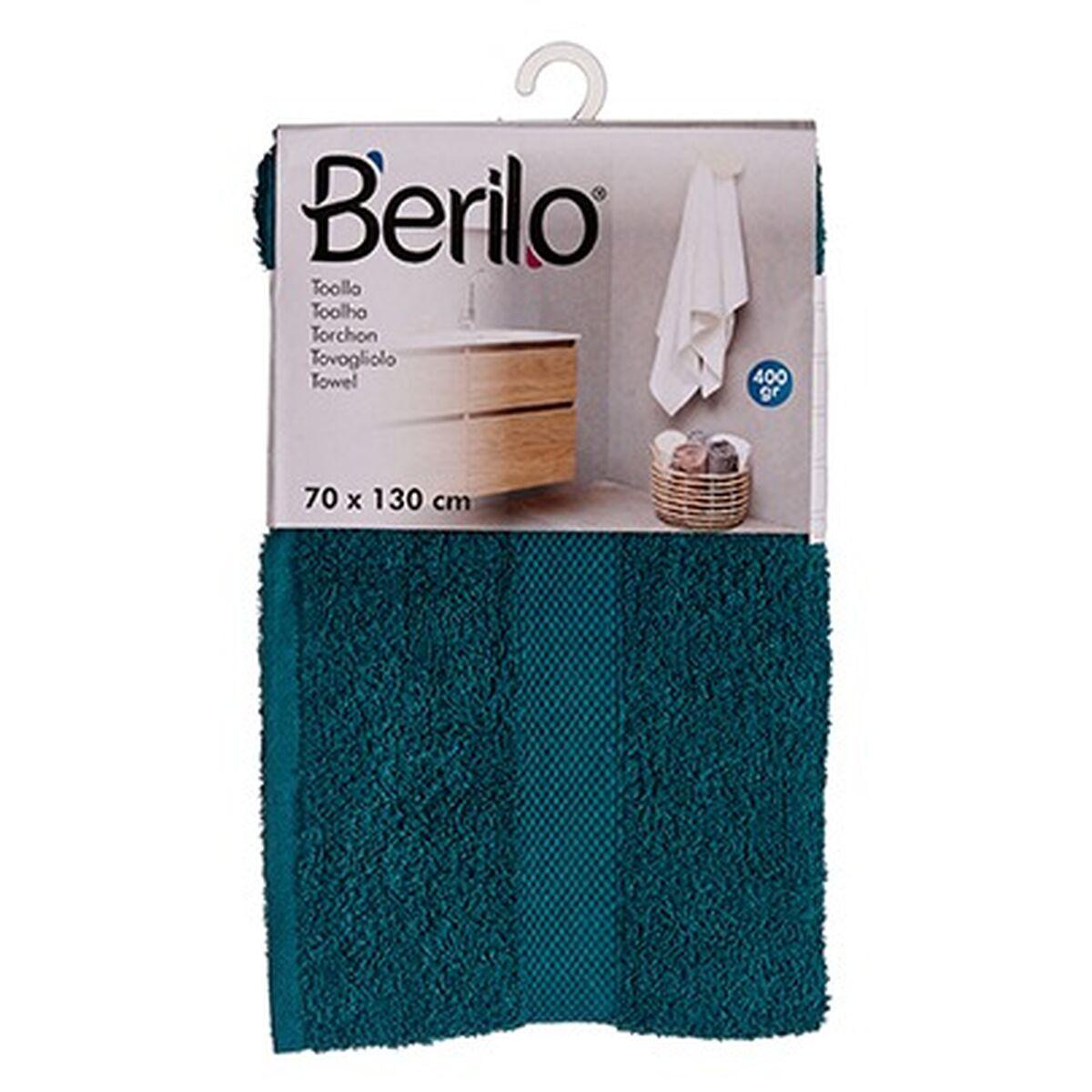 Toalla de baño Berilo 89674 Azul 80 % algodón 20 % Poliéster 70 x 130 cm (3 Unidades)