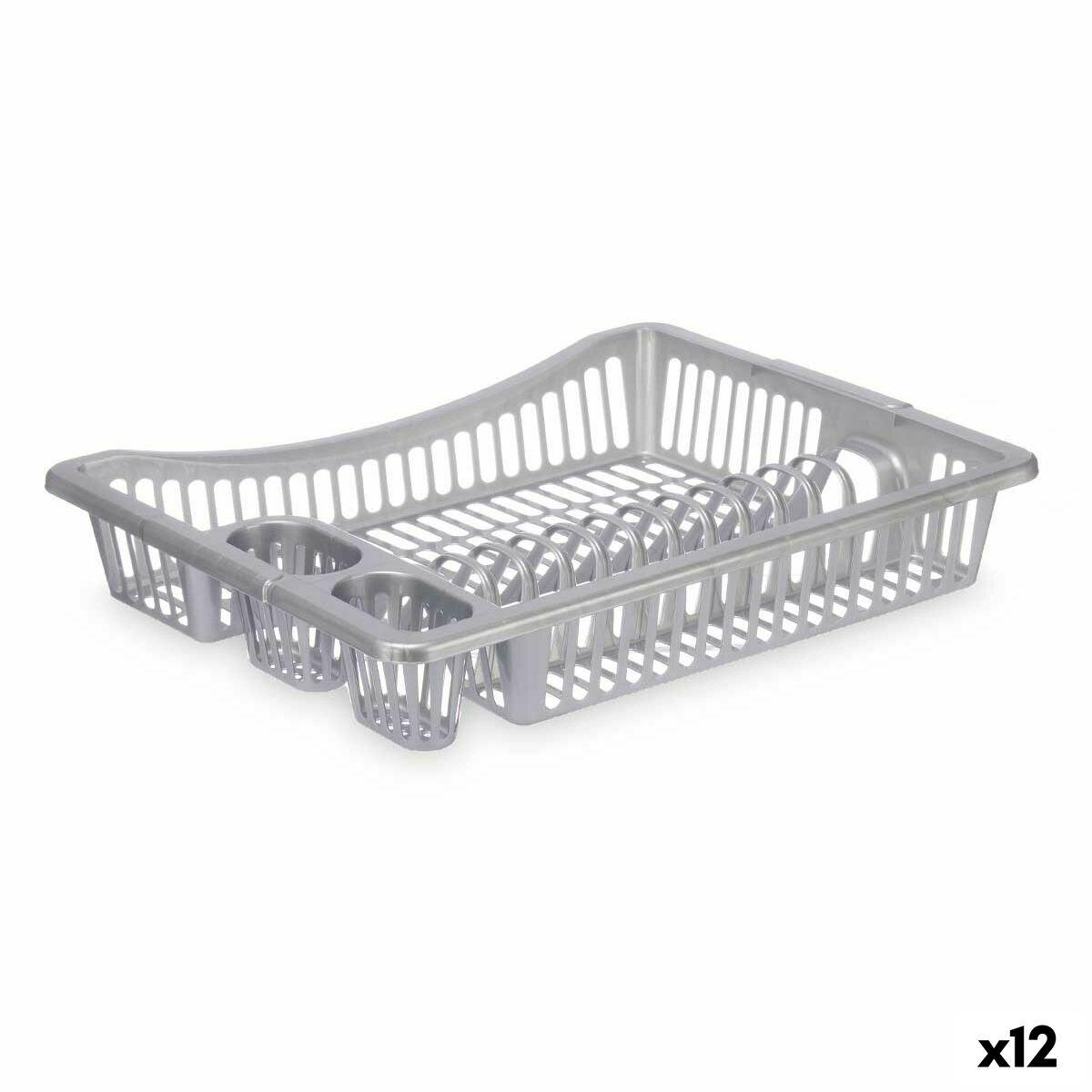 Escurridor para Fregadero Kinvara YMA04 1095 01 Plateado 46 x 8 x 36 cm (12 Unidades)