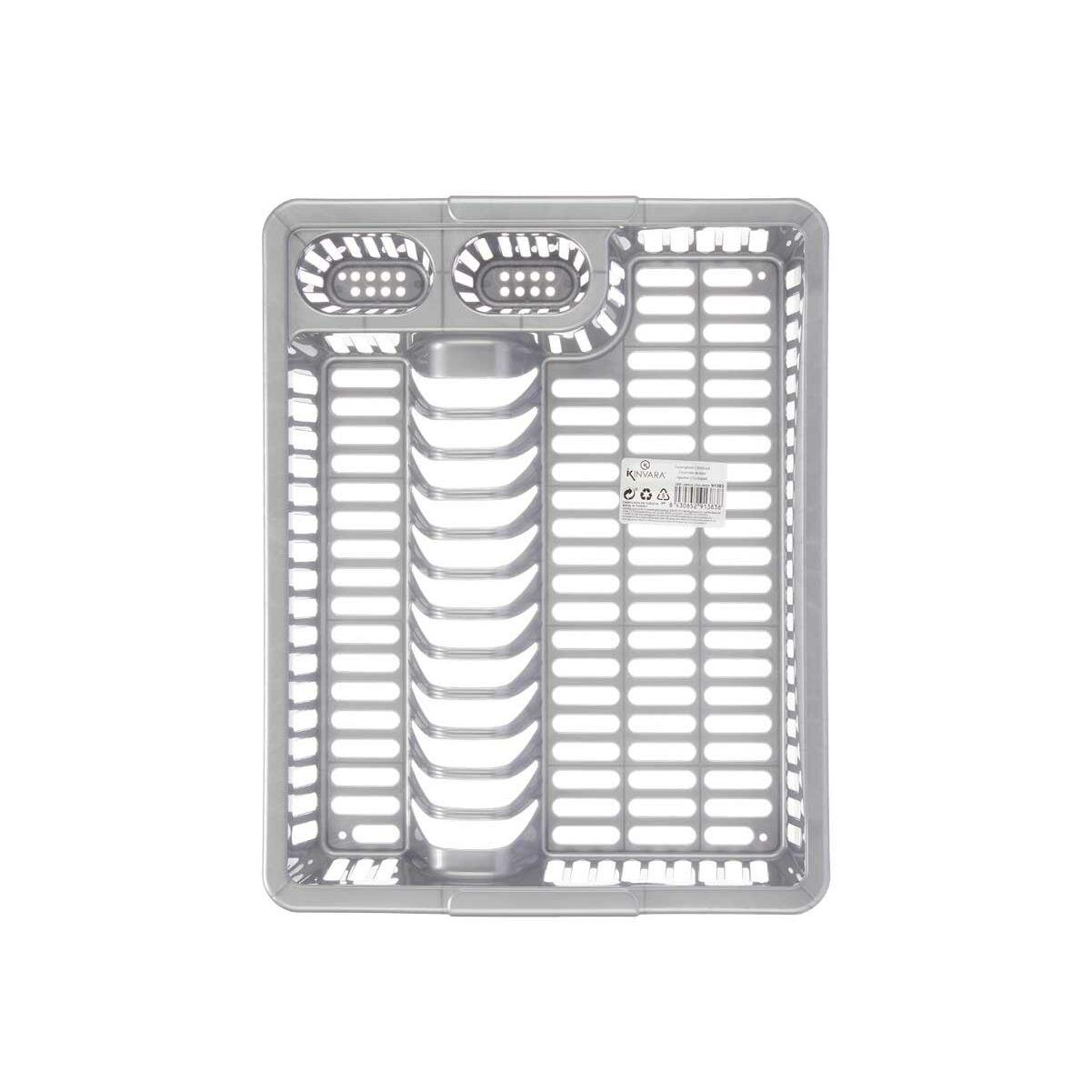 Escurridor para Fregadero Kinvara YMA04 1095 01 Plateado 46 x 8 x 36 cm (12 Unidades)