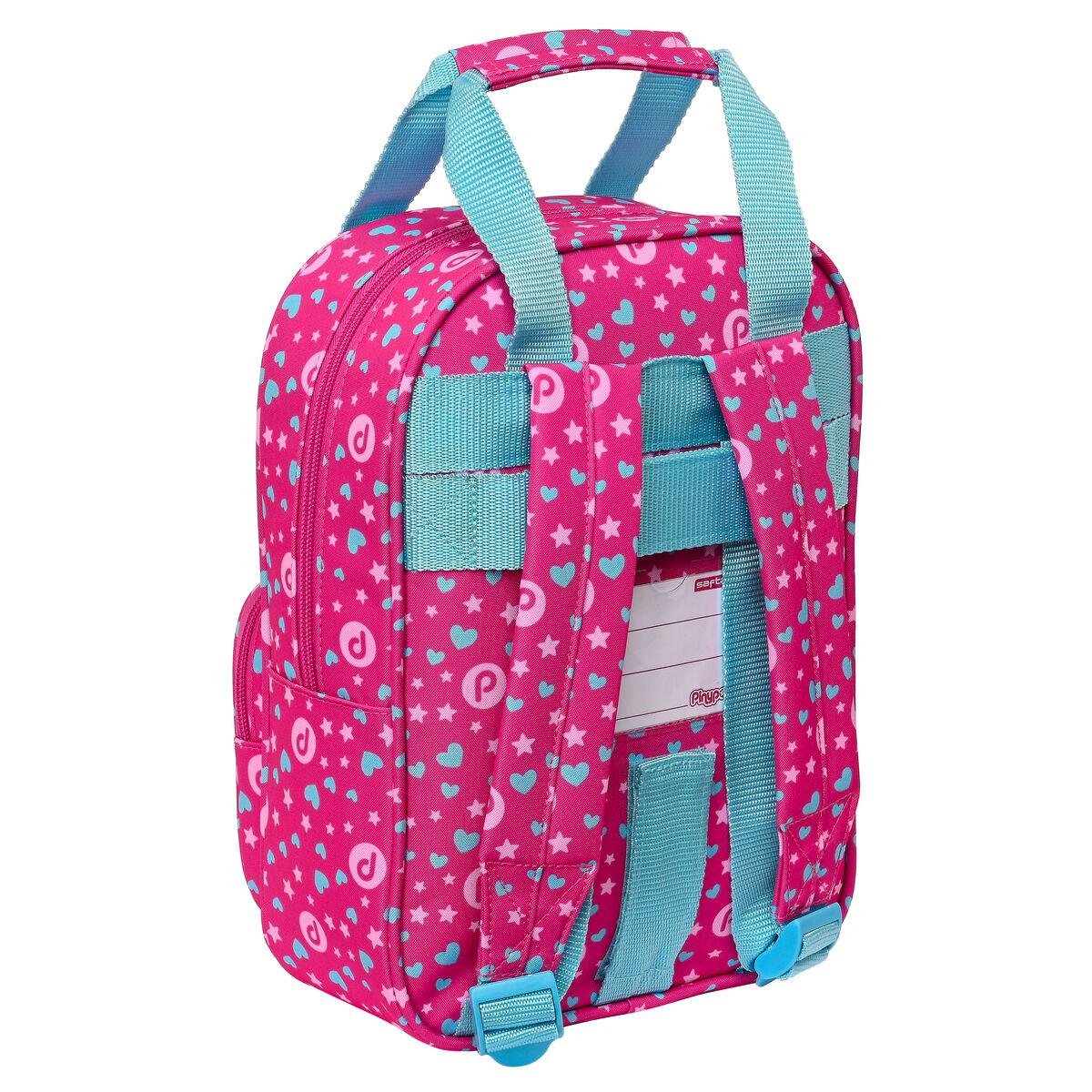 Mochila Escolar Pinypon Azul Rosa 20 x 28 x 8 cm