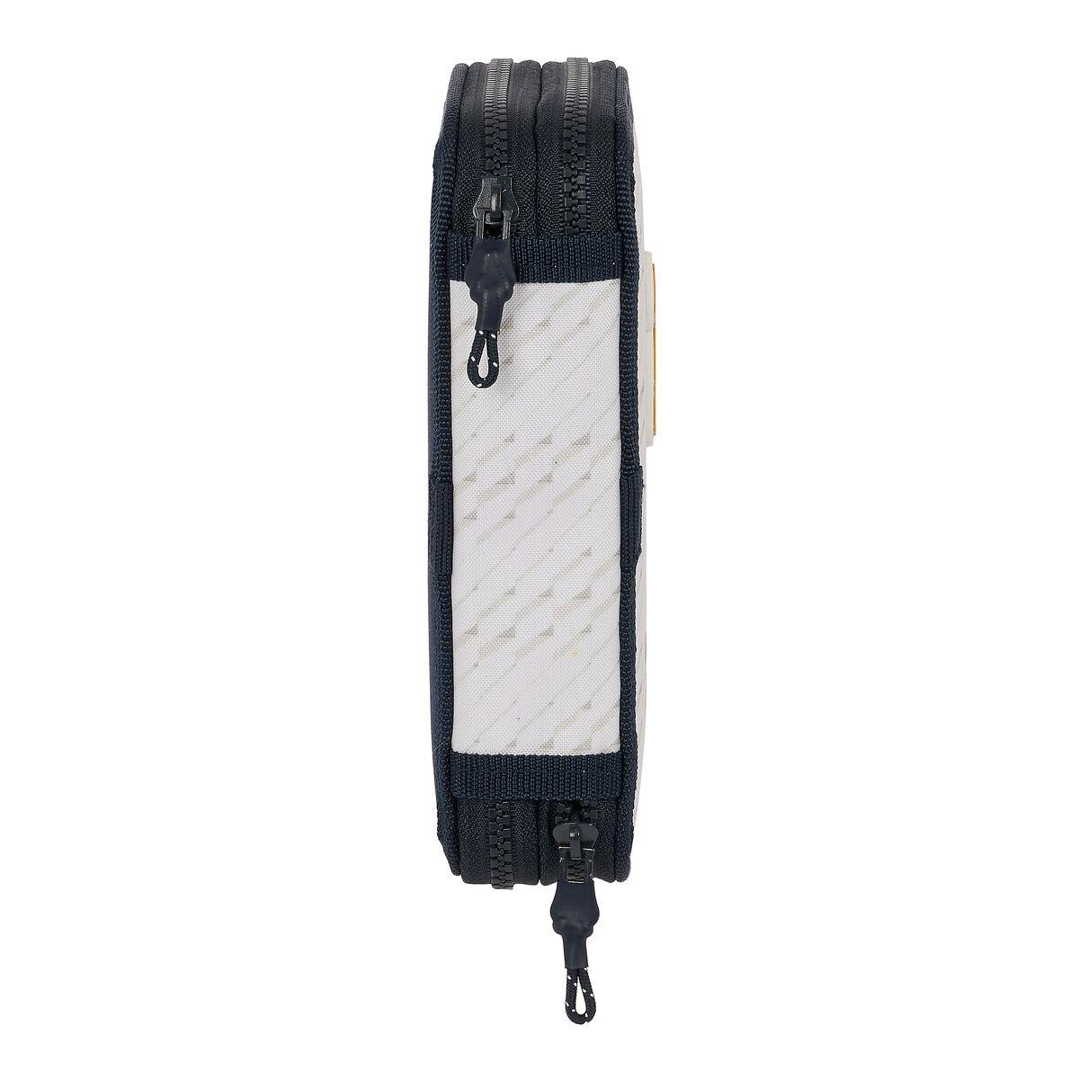 Plumier Doble Real Madrid C.F. Blanco 12.5 x 19.5 x 4 cm (28 piezas)