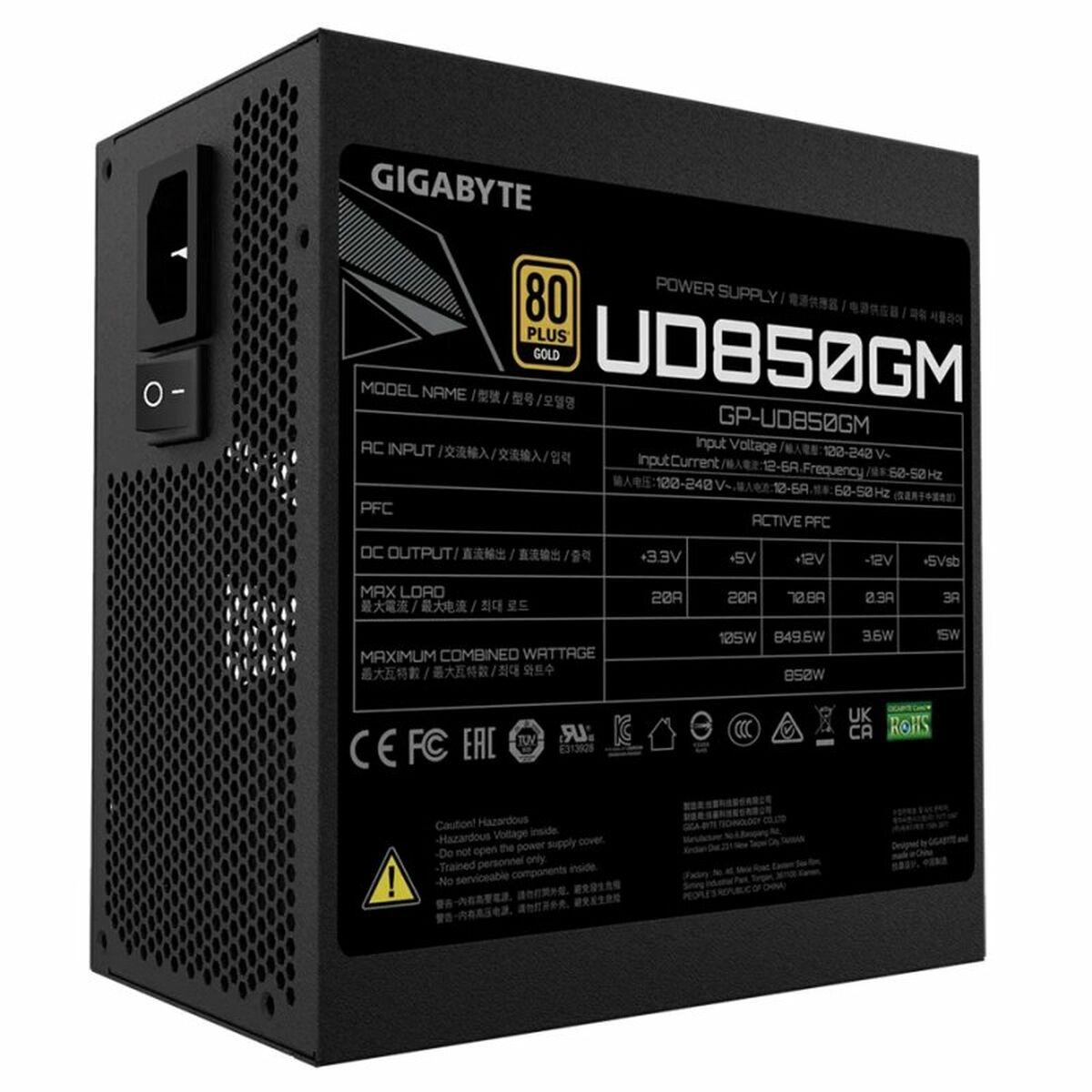 Fuente de Alimentación Gigabyte GP-UD850GM 850 W 80 Plus Gold