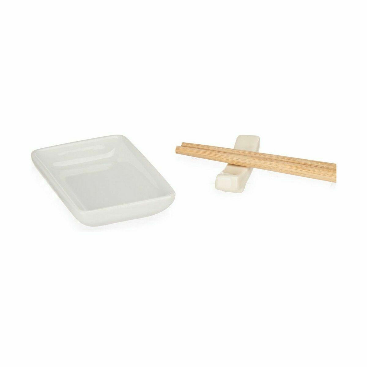 Set de Sushi Blanco Cerámica (12 Unidades)