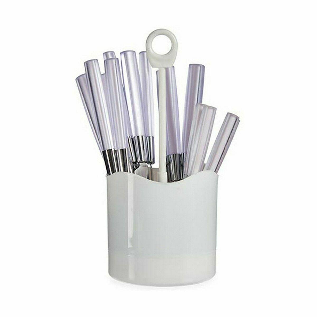 Set de Cubiertos Kinvara HQ233H10 Blanco Acero Inoxidable (8 Unidades)