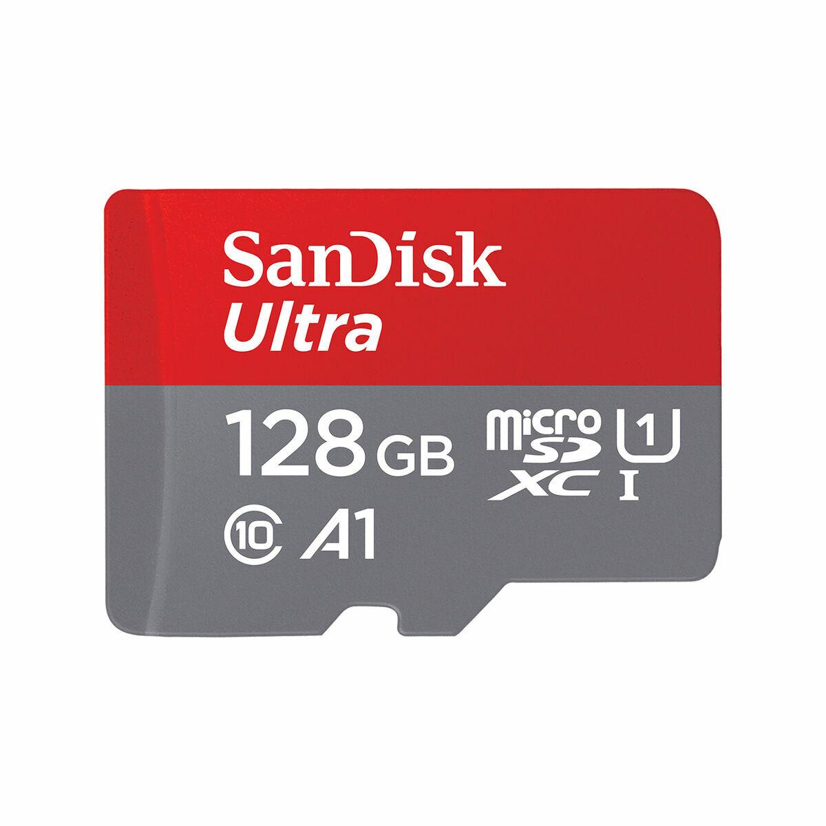 Tarjeta de Memoria Micro SD con Adaptador SanDisk SDSQUNR-128G-GN3MA C10 80 MB/s-100 MB/s