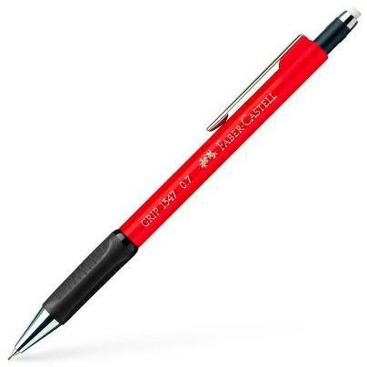 Portaminas Faber-Castell Grip 1347 Rojo 0,7 mm (12 Unidades)