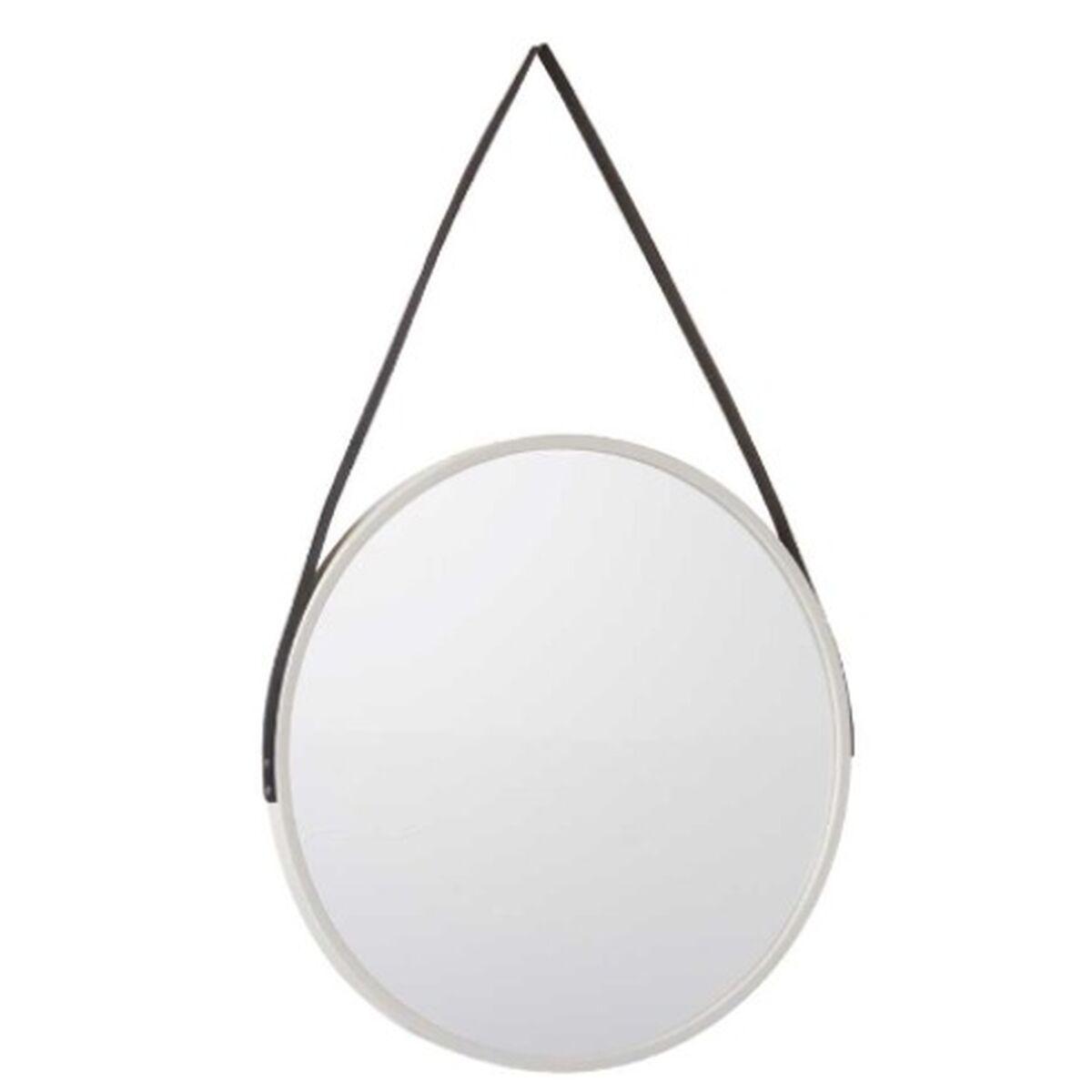 Espejo de pared 1270 Blanco Negro 45 x 45 x 3 cm Círculo (4 Unidades)