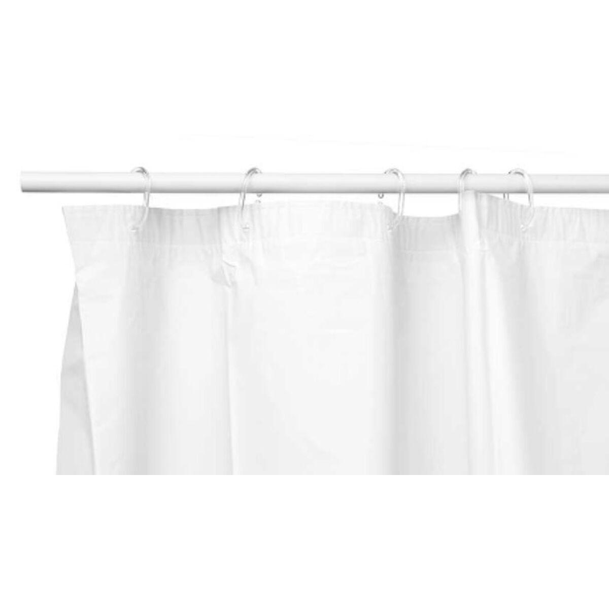 Cortina de Ducha Berilo 89375 Blanco Polietileno EVA 180 x 180 cm (12 Unidades)