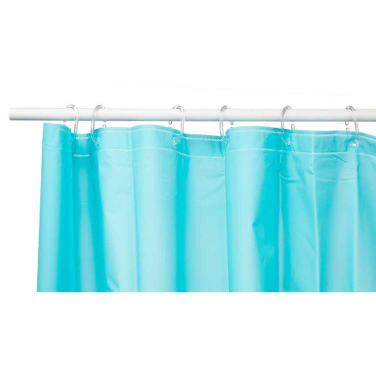 Cortina de Ducha Berilo SC-MIX-01-BLUE Azul Polietileno EVA 180 x 180 cm (12 Unidades)