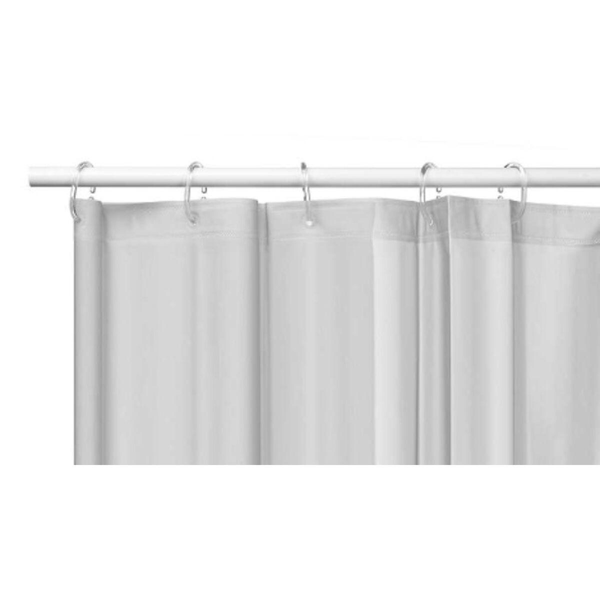 Cortina de Ducha Berilo SC-MIX-01-GREY Gris Polietileno EVA 180 x 180 cm (12 Unidades)