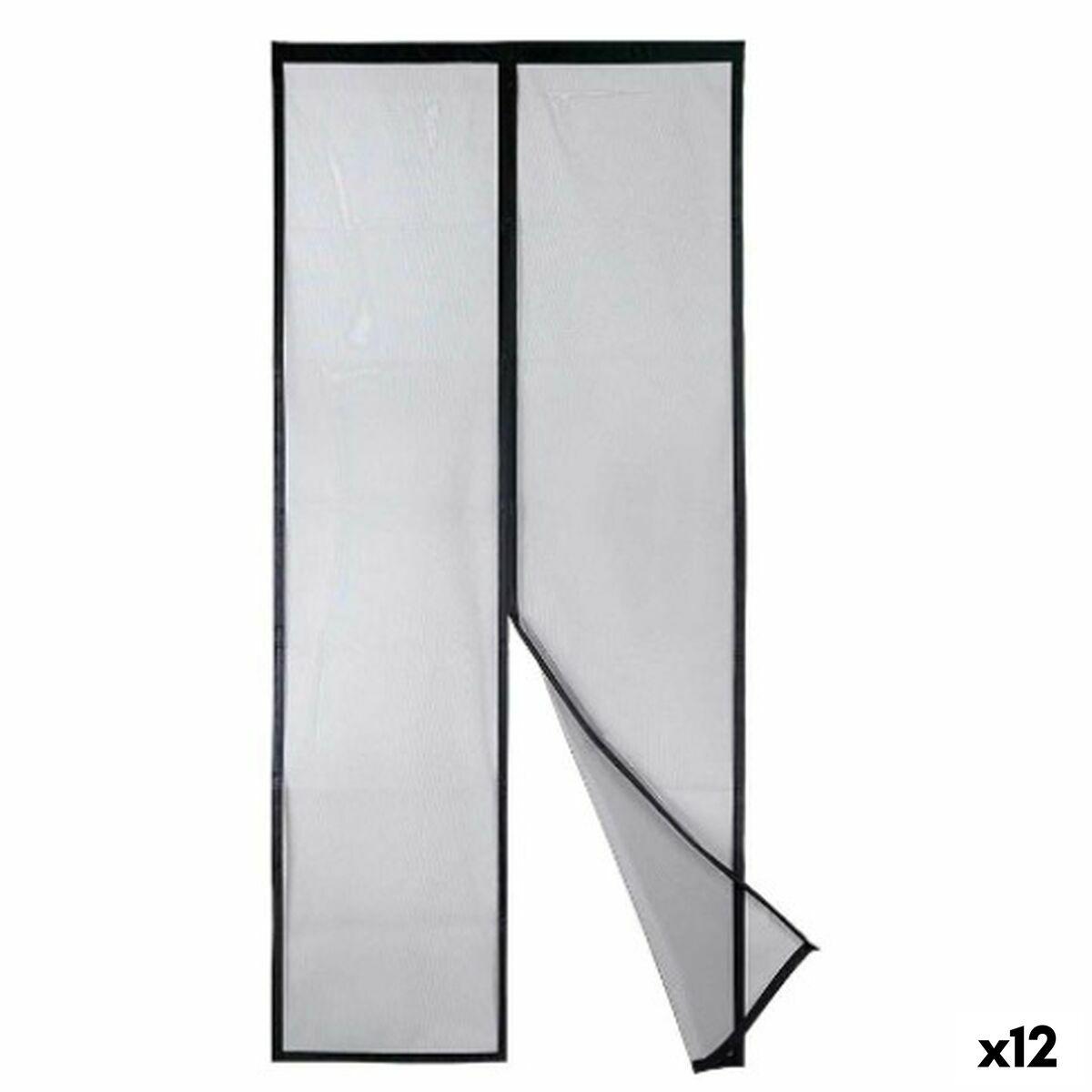 Mosquitera Kipit BA2301-490 Negro Poliéster Imán 90 x 210 cm Magnética (12 Unidades)