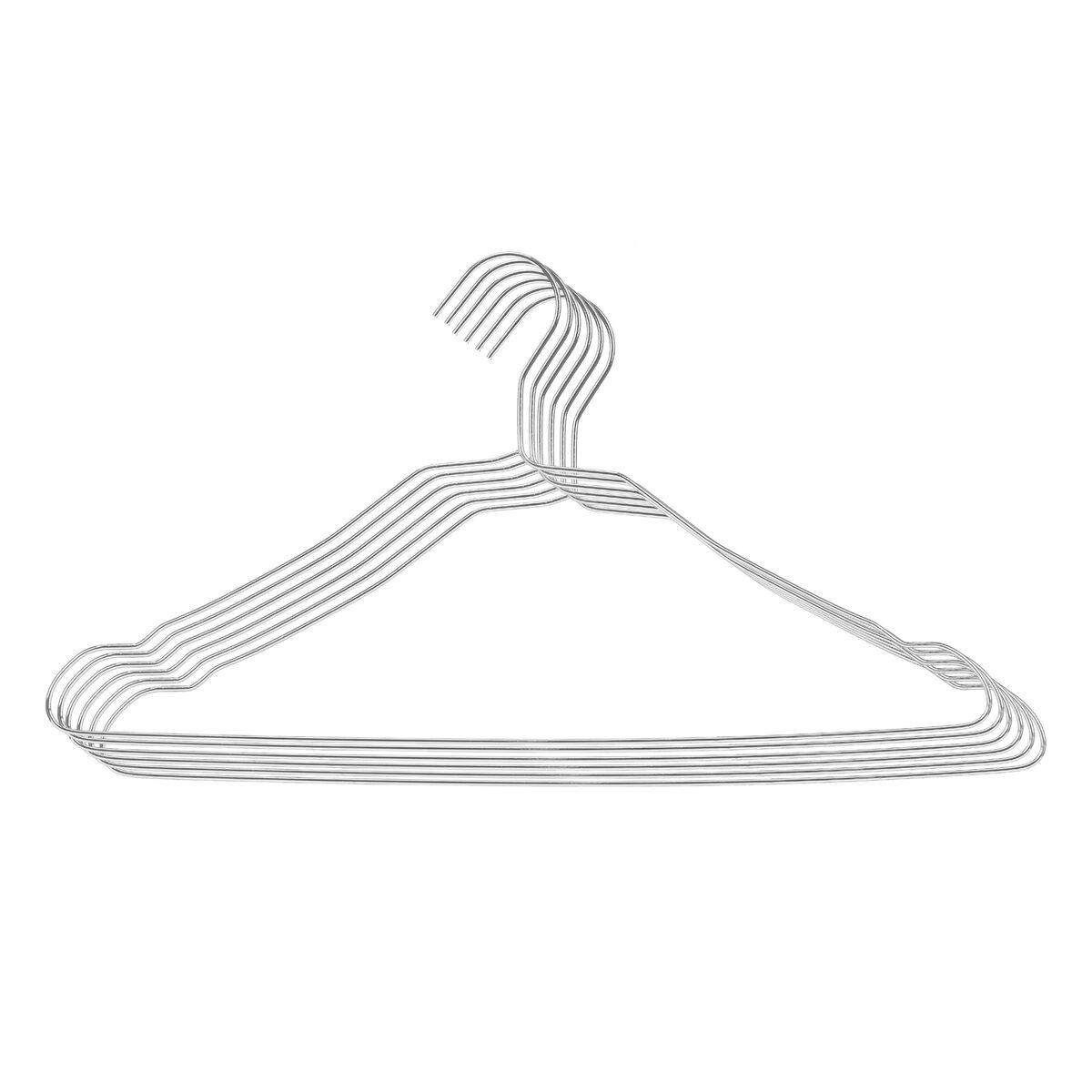 Juego de Perchas Kipit 29100190 Plateado Metal 39,5 x 20 x 0,5 cm (24 Unidades)