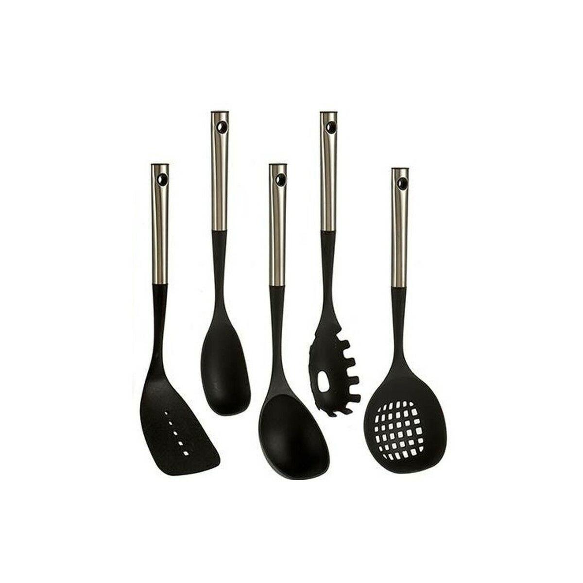 Juego de Utensilios de Cocina Kinvara KT171055S-S5 Negro Plástico 8,5 x 35 x 20,5 cm (6 Unidades)