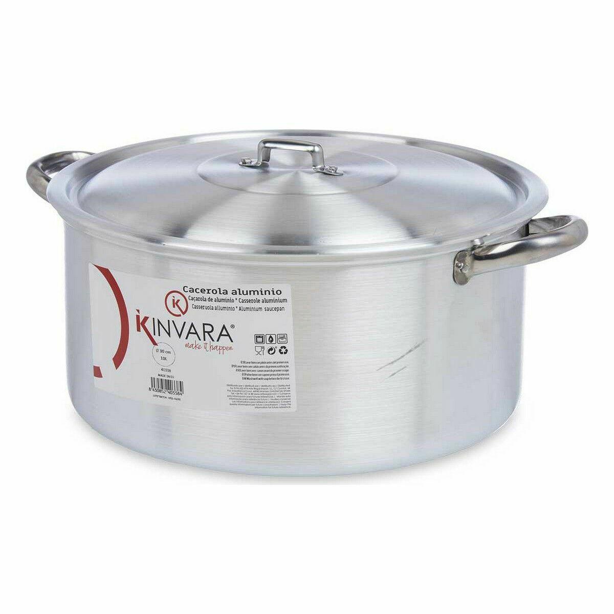Cacerola Con Tapa Kinvara 100010 Plateado 10 L (6 Unidades)