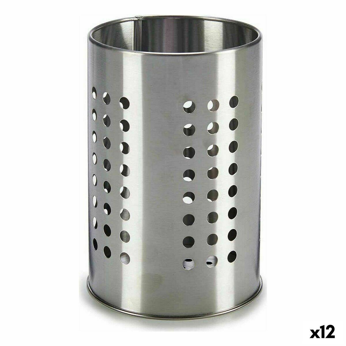 Escurridor para Cubiertos Kinvara W3978K-1 Plateado Acero Inoxidable 12 x 17,6 x 12 cm (12 Unidades)