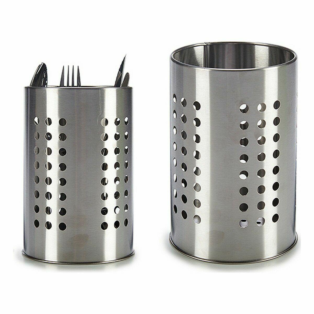 Escurridor para Cubiertos Kinvara W3978K-1 Plateado Acero Inoxidable 12 x 17,6 x 12 cm (12 Unidades)