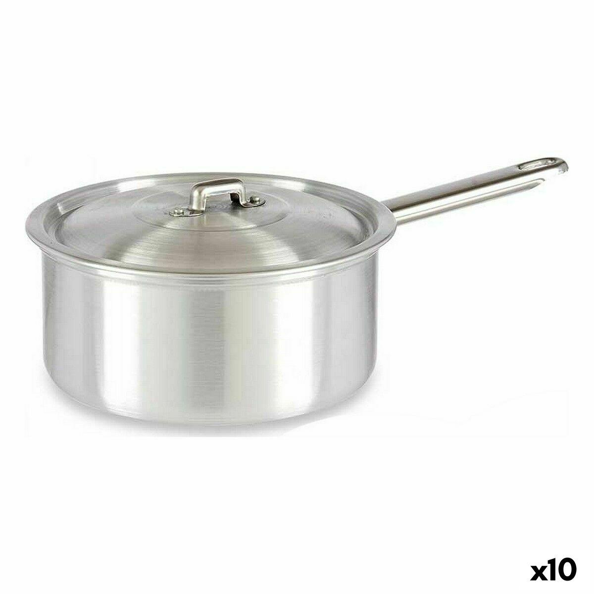 Cazo con Tapa Kinvara 100020 Plateado Aluminio 2 L 20 x 12 x 35,5 cm (10 Unidades)