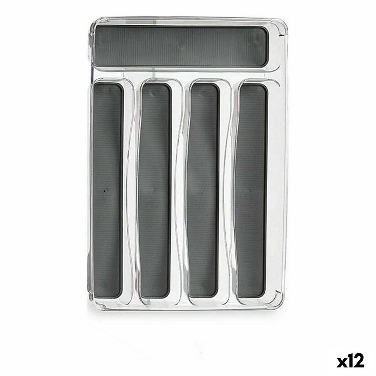 Organizador para Cubiertos Kinvara W623315 Gris Plástico reciclado 23,3 x 4,5 x 32,7 cm (12 Unidades)