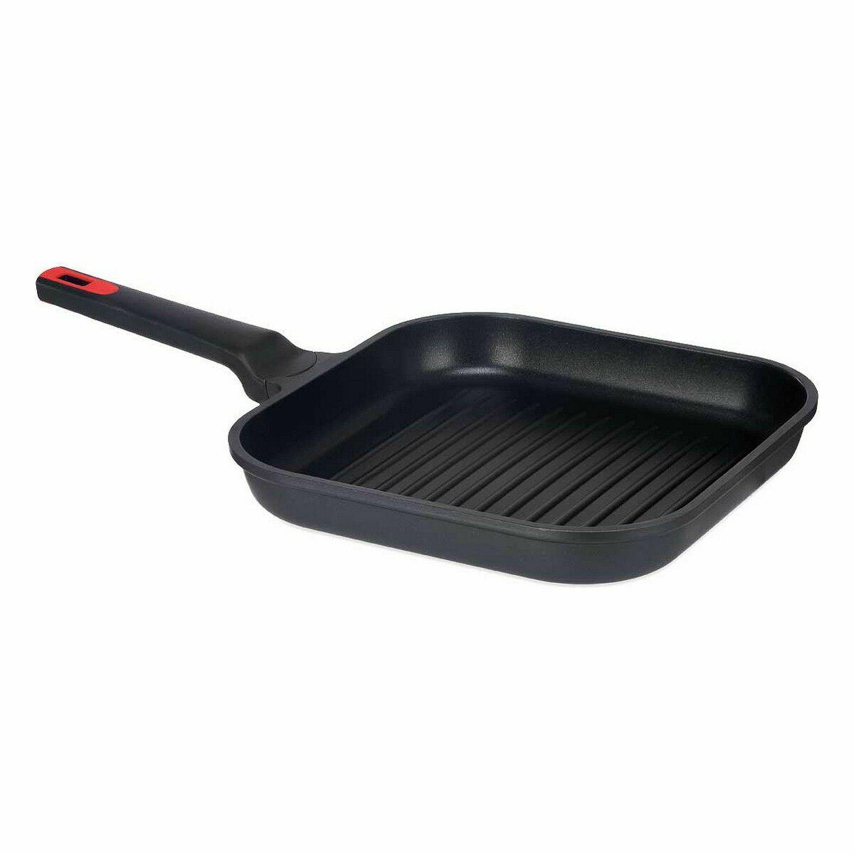 Sartén Asadora con Rayas Kinvara 77781 Negro Aluminio Baquelita 28 x 28 cm (6 Unidades)
