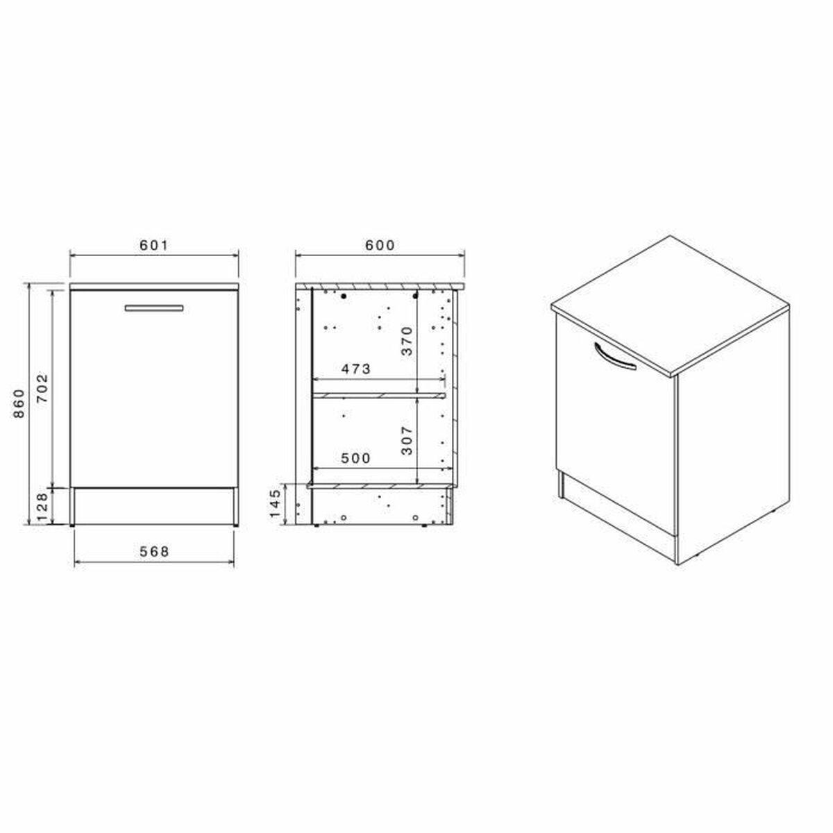 Mueble Auxiliar Oslo 60 x 60 x 86 cm