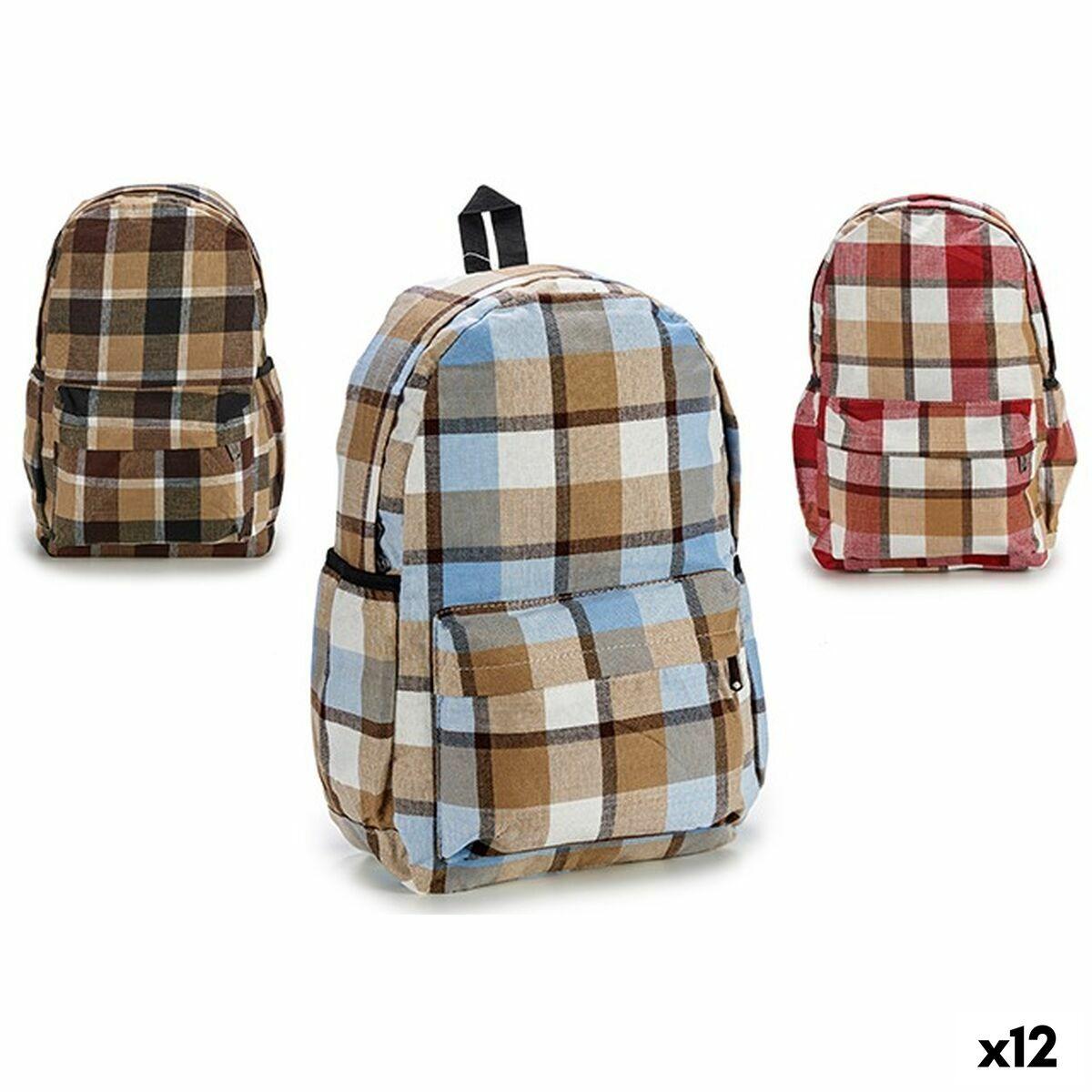 Mochila Escolar Pincello AR1903644 13 x 45 x 31 cm Cuadros (12 Unidades)