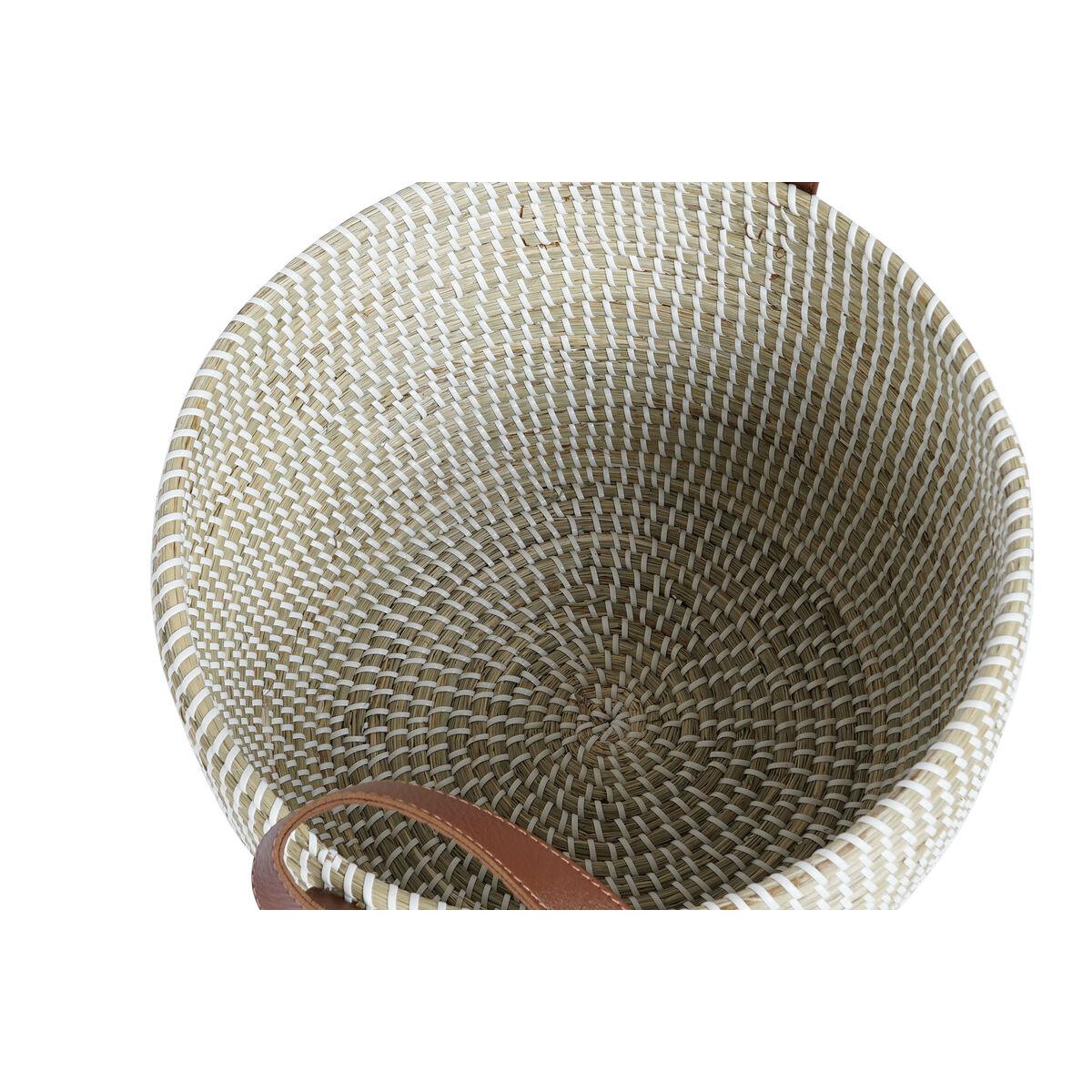 Juego de Cestas DKD Home Decor Natural Marrón claro Poliuretano Hierba marina 42 x 42 x 45 cm