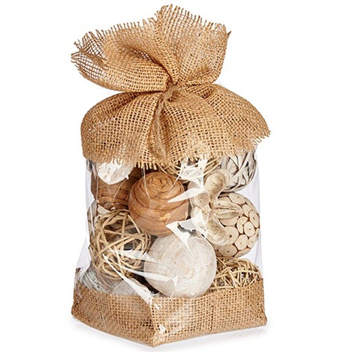 Bola Decorativa Blanco Marrón 13 x 29 x 13 cm (12 Unidades)