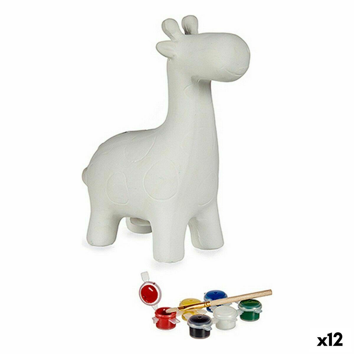 Hucha para Pintar Pincello BS2316 Cerámica Jirafa 6,8 x 16,2 x 13,2 cm (12 Unidades)