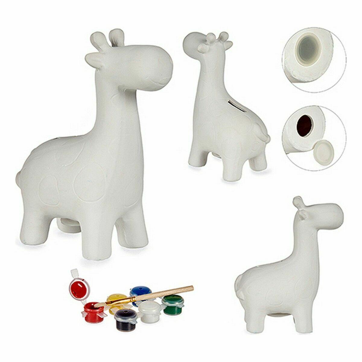 Hucha para Pintar Pincello BS2316 Cerámica Jirafa 6,8 x 16,2 x 13,2 cm (12 Unidades)