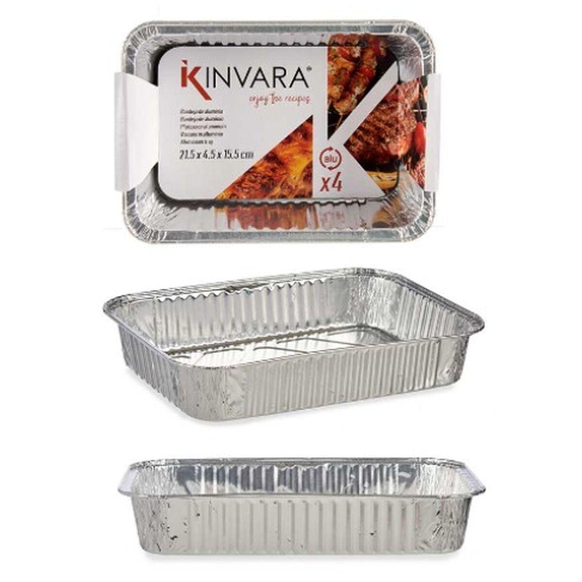 Set de bandejas para Alimentos Kinvara 17234 Desechable 12 Unidades