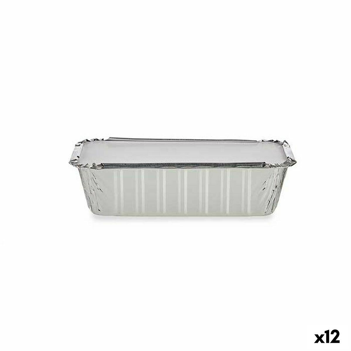 Set de bandejas para Alimentos Kinvara 16153 Desechable Con Tapa 12 Unidades